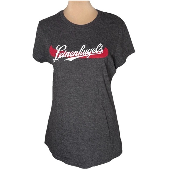 Leinenkugels Women's Size Large Gray T-Shirt Canoe Logo Beer Shandy Brewing Co. - Picture 1 of 4